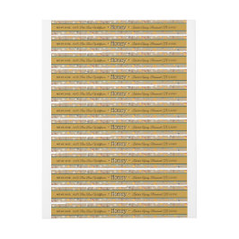 Etiquetas Ouro de Padrão de Abelhas Amber Floral Honey Jar