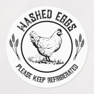 Etiquetas Ovos Lavados Manter Refrigerados