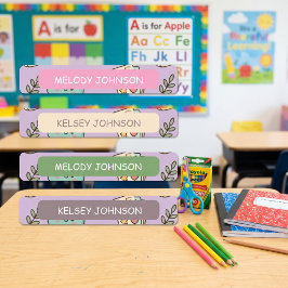 Etiquetas Padrão de Material Escolar Roxo Menina Código de C