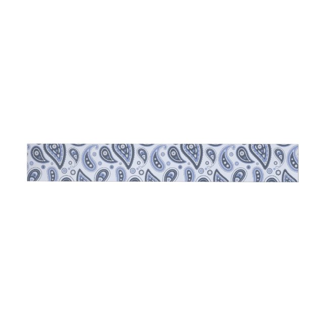 Etiquetas Padrão Paisley Azul (Individual)