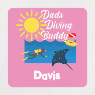 Etiquetas Pai de mergulho de Design Buddy - Vestuário ao qua