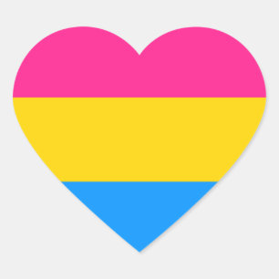 Etiquetas Pansexual do orgulho - corações