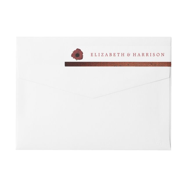 Etiquetas Papagaios vermelhos e Casamento Burlap (Verso)