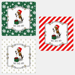 Etiquetas Papais noeis de Natal Cesto de Cesto (triz cor 1)