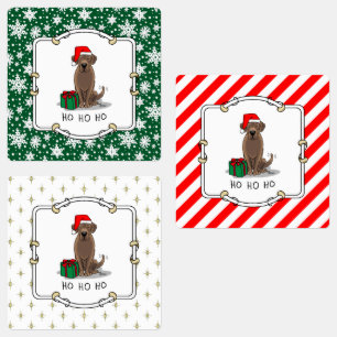 Etiquetas Papais noeis de Natal Chocolate Labrador Sempre En