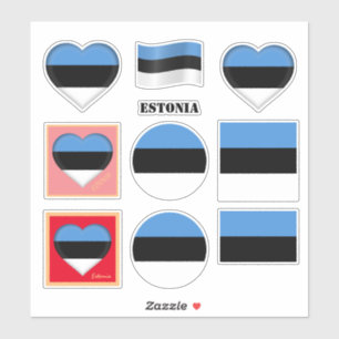 Etiquetas para a Estônia e bandeira estônia, Cor
