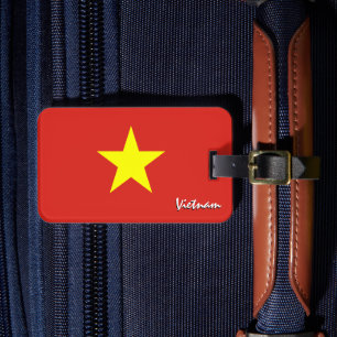 Etiquetas para bagagem do Vietname, Bandeira vietn