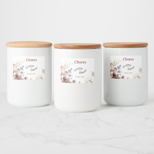 Etiquetas para contentores de Comida de Luxe-Peony