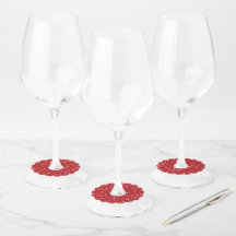 Etiquetas para Copos de Vinho de Árvores de Natal