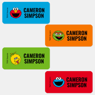 Etiquetas para Crianças Personalizadas da Sesame