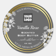 Etiquetas para embalagem do produto Elegante Cinza