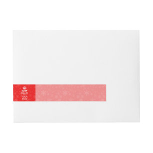 Etiquetas Para Envelope Acento Vermelho MANTÉM O CALM E O Texto Criativo