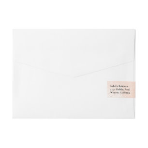Etiquetas Para Envelope Casamento em Aquarela de Rosa Coral Elegante para