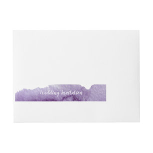 Etiquetas Para Envelope Casamento Moderno com Lavagem de Cor Ultra Violeta