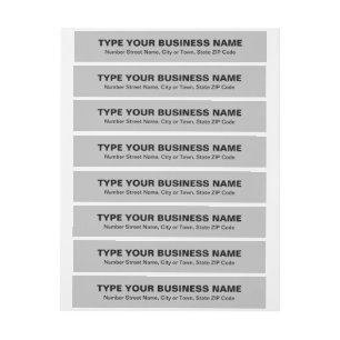 Etiquetas Para Envelope Cinza de Textos Simples