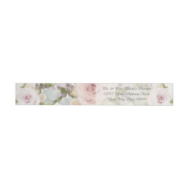Etiquetas Para Envelope Elegant Return Address Wedding Lavish Rosa Floral