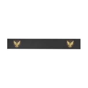 Etiquetas Para Envelope Faux Gold Foil Peace Dove em Preto