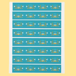 Etiquetas Para Envelope Feliz Hanukkah Menorah