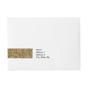 Etiquetas Para Envelope Flor Clássico Chintz Bonito Soft Floral Design