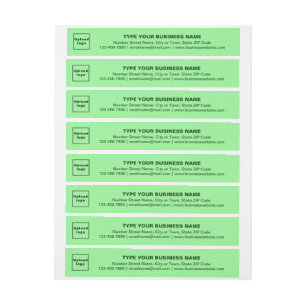 Etiquetas Para Envelope Marca Comercial em Verde Claro