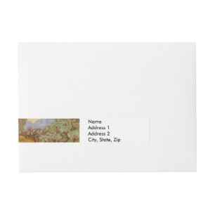 Etiquetas Para Envelope Oliveiras de Van Gogh Sol Amarelo Céu