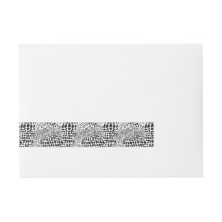 Etiquetas Para Envelope Pele Animal em Preto e Branco