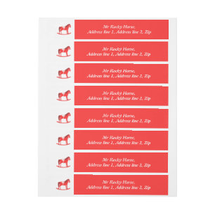 Etiquetas Para Envelope Personalização de Cavalo Fogueiro de Natal escandi