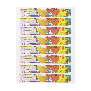 Etiquetas Para Envelope RESPINGO ENGRAÇADO II DA COR + seu backgr. & text