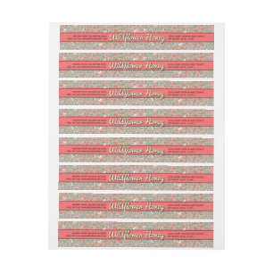 Etiquetas Para Envelope Rótulo de Comida em Forma de Frachadura Floral Ros