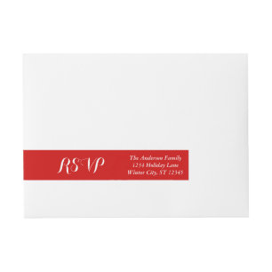 Etiquetas Para Envelope RSVP Vermelho ou qualquer cor personalizada