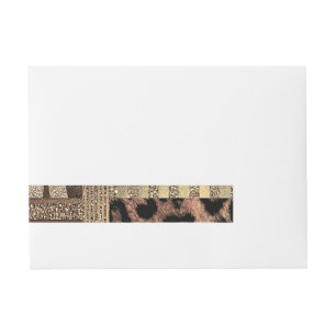 Etiquetas Para Envelope Safari de Leoa Chique Selva Glamour Moderno Aniver