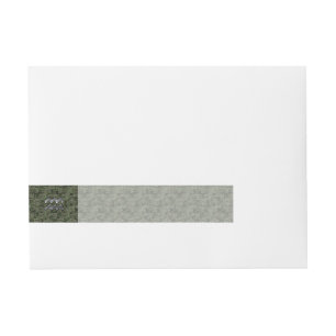 Etiquetas Para Envelope Símbolo Aquarius Zodiac na Camo Digital Woodland