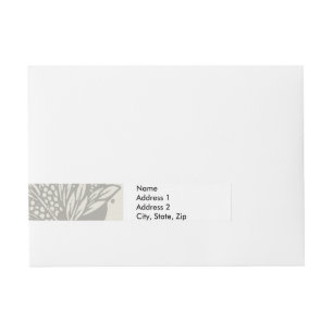 Etiquetas Para Envelope Simples Art Nouveau Design Floral e Tan