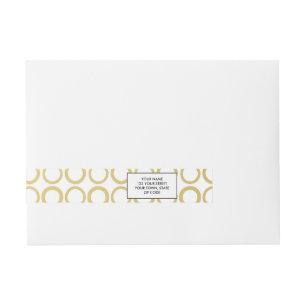 Etiquetas Para Envelope Teste padrão de bolinhas branco da folha Dourado
