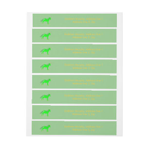 Etiquetas Para Envelope Verde irlandês giro e Dourado costume do Unicórn