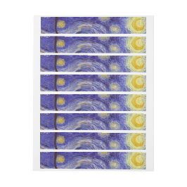 Etiquetas Para Envelope Vincent Van Gogh Starry Night Vintage Fine Art