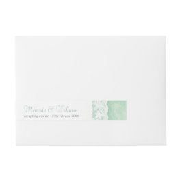 Etiquetas Para Envelope Vinheta de anúncio de casamento do lugar verde da