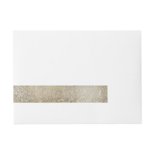 Etiquetas Para Envelope Vintage Elegance Wedding Toile Floral Damask