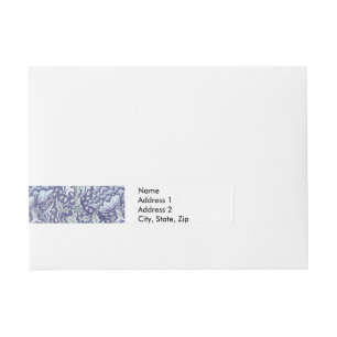 Etiquetas Para Envelope William Morris Windrush Padrão Floral Azul