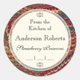 Etiquetas para latas de mármore elegantes do chefe