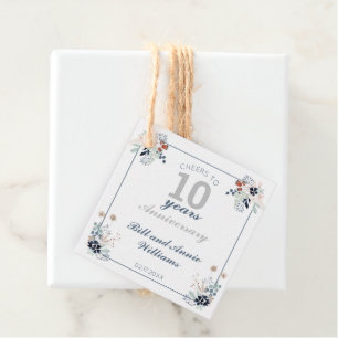 Etiquetas Para Lembrancinhas 10º aniversário de casamento Festa de 10 Anos
