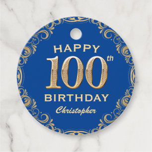 Etiquetas Para Lembrancinhas 100ª imagem azul e brilhante Dourada