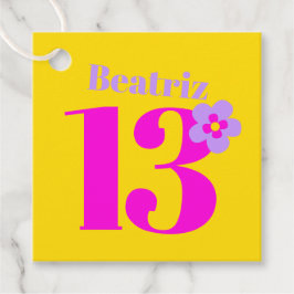 Etiquetas Para Lembrancinhas 13 Festa de aniversário de raparigas cor-de-rosa,