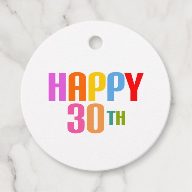 Etiquetas Para Lembrancinhas 30 feliz (Frente)