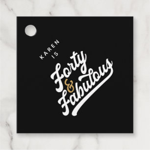 Etiquetas Para Lembrancinhas 40 e preto e branco fabuloso