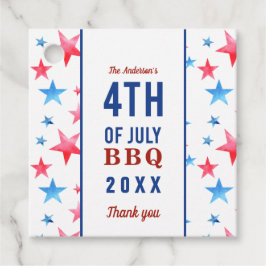 Etiquetas Para Lembrancinhas 4 de julho churrasco aquarela estrelas patrióticas