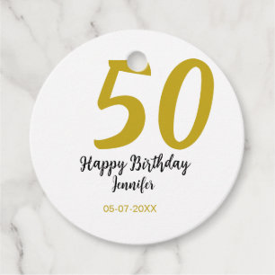 Etiquetas Para Lembrancinhas 50º aniversário adicionar nome data ano modelo neg