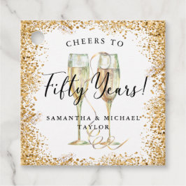 Etiquetas Para Lembrancinhas 50º aniversário de casamento Dourado