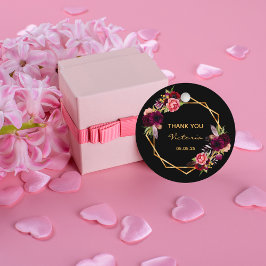 Etiquetas Para Lembrancinhas 60.º aniversário nome preto do geo burgundy de our