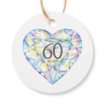 60 anos de diamante coração autocolante autocolant